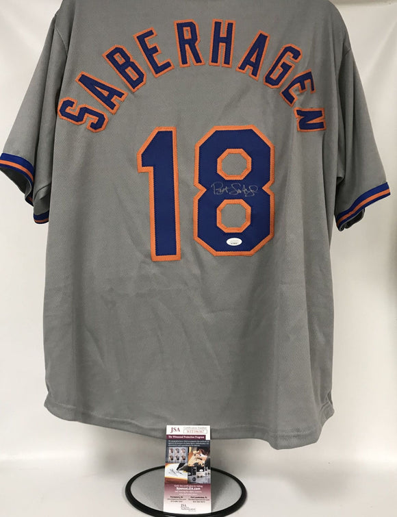 Bret Saberhagen Signed Autographed New York Mets Gray Baseball Jersey - JSA COA