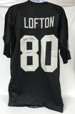 James Lofton Signed Autographed "HOF 03" Oakland Raiders Black Football Jersey - JSA COA