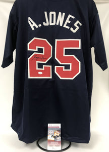 Andruw Jones Signed Autographed Atlanta Braves Blue Baseball Jersey - JSA COA