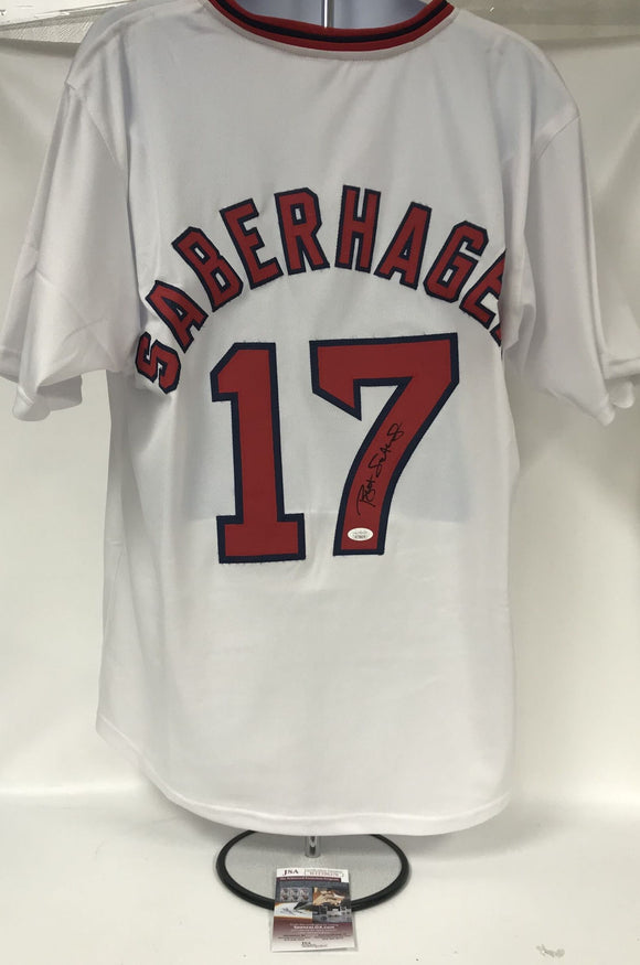 Bret Saberhagen Signed Autographed Boston Red Sox White Baseball Jersey - JSA COA
