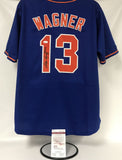 Billy Wagner Signed Autographed "422 Saves" New York Mets Blue Baseball Jersey - JSA COA