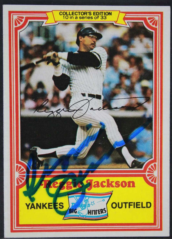 Reggie Jackson Signed Autographed 1981 Topps Drake Baseball Card New York Yankees - COA Matching Holograms
