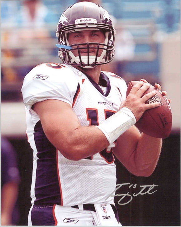 Tim Tebow Signed Autographed Glossy 8x10 Photo Denver Broncos - COA Matching Holograms