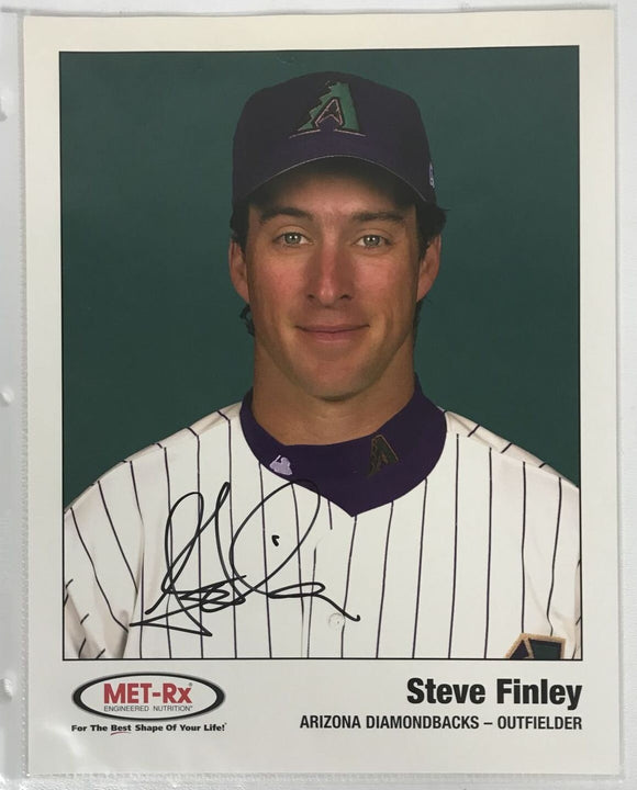 Steve Finley Signed Autographed Glossy 8x10 Photo Arizona Diamondbacks - COA Matching Holograms