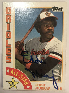 Eddie Murray Signed Autographed 1984 Topps All-Star Baseball Card Baltimore Orioles - COA Matching Holograms
