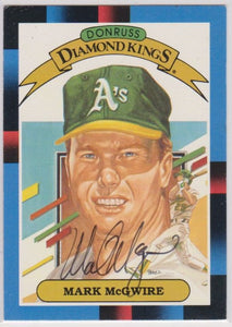 Mark McGwire Signed Autographed 1987 Diamond Kings Baseball Card Oakland A's - COA Matching Holograms