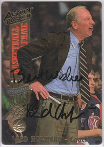 Red Holzman (d. 1998) Signed Autographed 1993 Action Packed Basketball Card New York Knicks - COA Matching Holograms