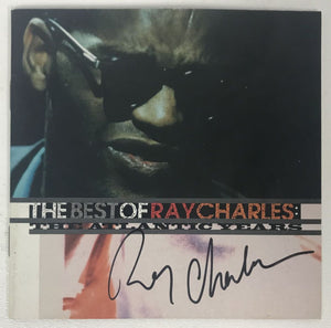 Ray Charles Signed Autographed "The Best of Ray Charles" Music CD Cover - COA Matching Holograms
