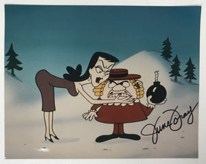 June Foray (d. 2017) Signed Autographed "Rocky & Bullwinkle" Glossy 8x10 Photo - COA Matching Holograms
