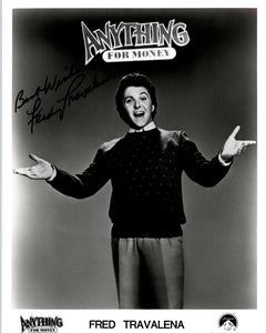 Fred Travalena (d. 2009) Signed Autographed "Anything For Money" Glossy 8x10 Photo - COA Matching Holograms