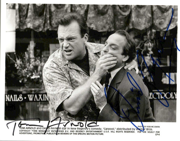 Tom Arnold & David Paymer Signed Autographed 