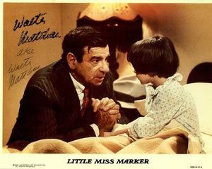 Walter Matthau (d. 2000) Signed Autographed "Little Miss Marker" 8x10 Lobby Photo - COA Matching Holograms