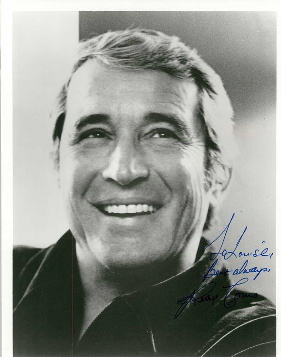 Perry Como (d. 2001) Signed Autographed Glossy 8x10 Photo - COA Matching Holograms