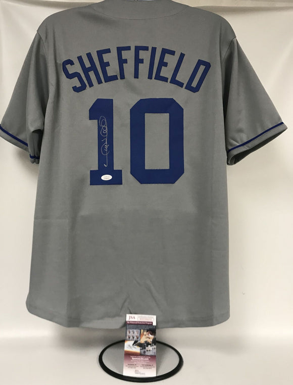 Gary Sheffield Signed Autographed Los Angeles Dodgers Gray Baseball Jersey - JSA COA