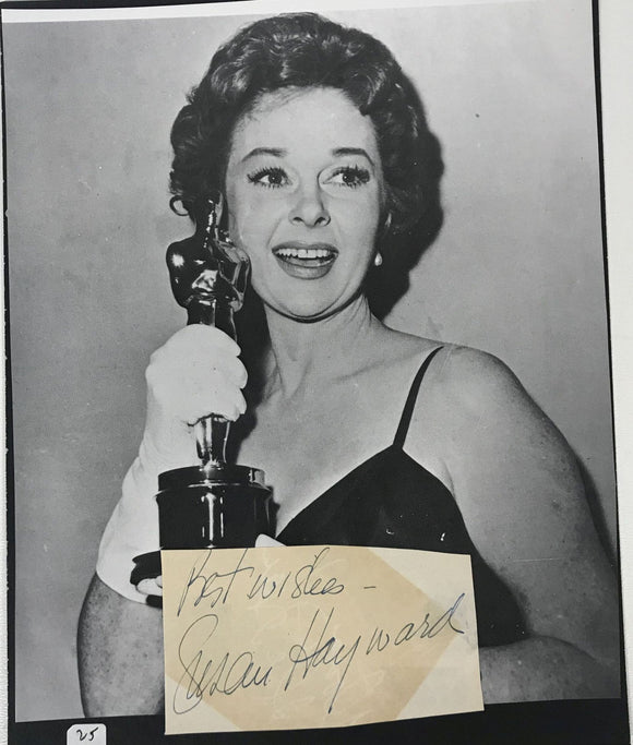 Susan Hayward Signed Autographed Vintage Signature Page 8.5x11 Display - COA Matching Holograms