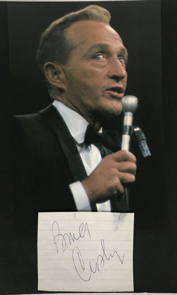Bing Crosby Signed Autographed Vintage Signature Page 8.5x11 Display - COA Matching Holograms