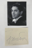 Tyrone Power (d. 1958) Signed Autographed Vintage Signature Page 8.5x11 Display - Lifetime COA