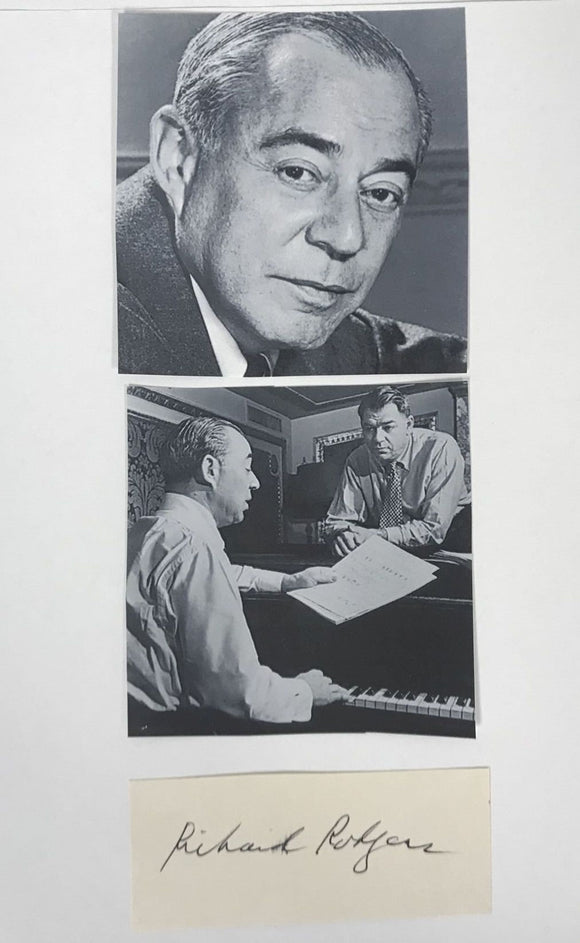 Richard Rodgers Signed Autographed Signature Cut 8.5x11 Display - COA Matching Holograms