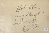 Jimmy Durante Signed Autographed Vintage Signature Page 8.5x11 Display - COA Matching Holograms