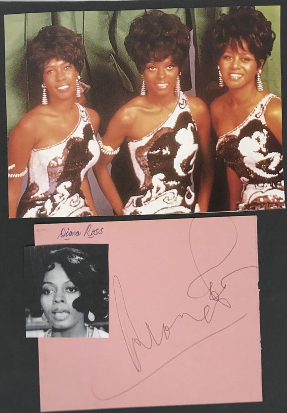 Diana Ross Signed Autographed Signature Page 8.5x11 Display - COA Matching Holograms