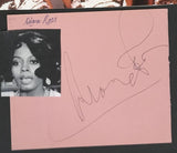 Diana Ross Signed Autographed Signature Page 8.5x11 Display - COA Matching Holograms