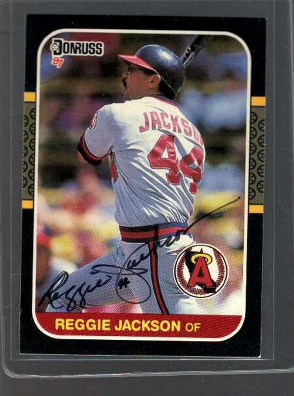Reggie Jackson Signed Autographed 1987 Donruss Baseball Card - California Angels