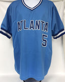 Bob Horner Signed Autographed Atlanta Braves Blue Baseball Jersey - JSA COA