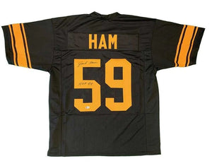 Jack Ham Signed Autographed "HOF 88" Pittsburgh Steelers Black Football Jersey - JSA COA