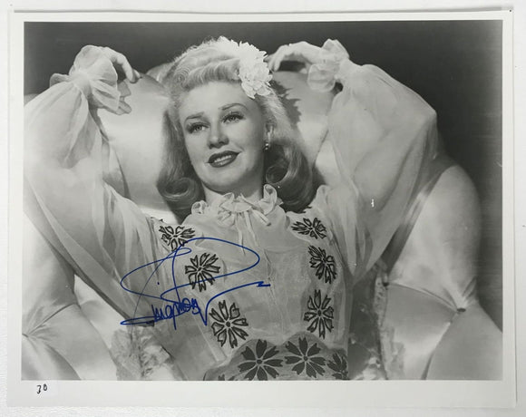 Ginger Rogers Signed Autographed Vintage Glossy 8x10 Photo - COA Matching Holograms