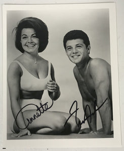 Annette Funicello & Frankie Avalon Signed Autographed "Beach Blanket Bingo" Glossy 8x10 Photo - COA Matching Holograms