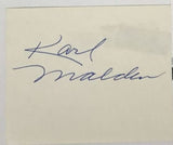 Karl Malden Signed Autographed Vintage Signature Card 8.5x11 Display - COA Matching Holograms