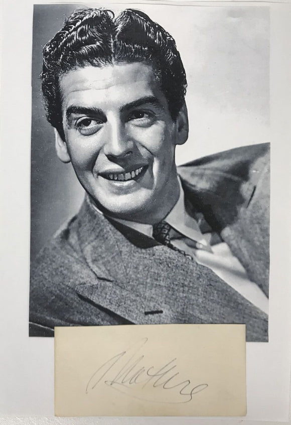 Victor Mature Signed Autographed Vintage Signature Card 8.5x11 Display - COA Matching Holograms