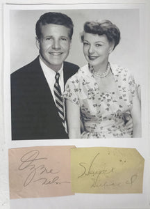 Ozzie Nelson & Harriet Nelson Signed Autographed "Ozzie and Harriet" Vintage Signature 8.5x11 Display - Lifetime COA