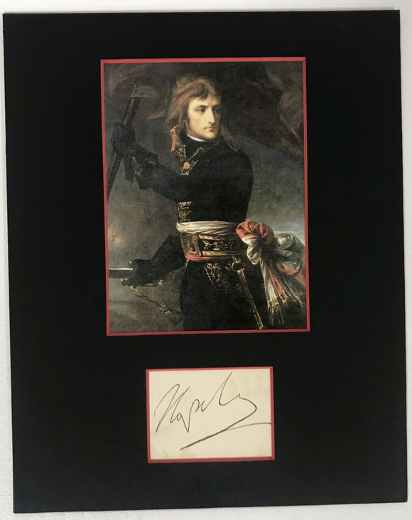 Napoleon Bonaparte (d. 1821) Signed Autographed Vintage Signature Cut Matted 8.5x11 Display - Lifetime COA