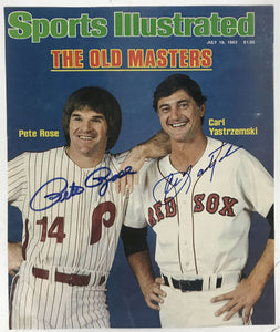 Carl Yastrzemski & Pete Rose Signed Autographed Vintage "Sports Illustrated" Magazine Cover- Lifetime COA