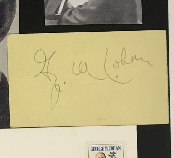 George M. Cohan (d. 1942) Signed Autographed Vintage Signature 8.5x11 Display - Lifetime COA