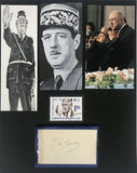 Charles de Gaulle (d. 1970) Signed Autographed Vintage Signature Cut 8.5x11 Display - Lifetime COA