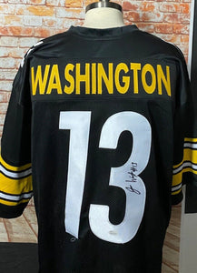 James Washington Signed Autographed Pittsburgh Steelers Black Custom Football Jersey - JSA COA