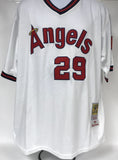 Rod Carew Signed Autographed California Angels White Mitchell & Ness Cooperstown Collection Baseball Jersey - Lifetime COA