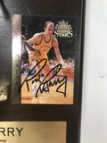 Rick Barry Signed Autographed Barry Owned 12x18 Free Throw Trophy Display - Rick Barry COA