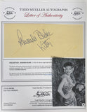 Amanda Blake (d. 1989) Signed Autographed "Kitty" 8.5x11 Vintage Signature Display - Lifetime COA
