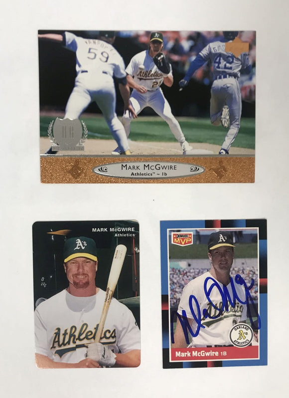 Mark McGwire Signed Autographed Trading Card 8.5x11 Signature Display - Lifetime COA