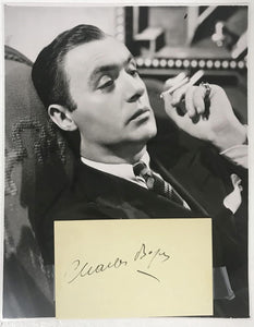 Charles Boyer (d. 1978) Signed Autographed 8.5x11 Vintage Signature Display - Lifetime COA