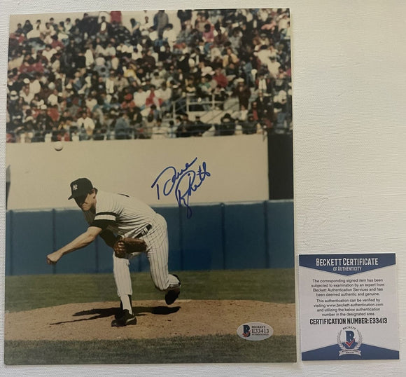 Dave Righetti Signed Autographed Glossy 8x10 Photo New York Yankees - Beckett BAS Authenticated