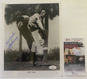 Lefty Gomez (d. 1989) Signed Autographed Vintage Glossy 8x10 Photo New York Yankees - JSA Authenticated