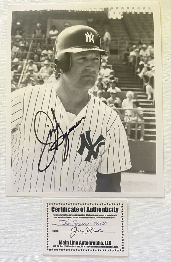 Jim Spencer (d. 2002) Signed Autographed Vintage Glossy 8x10 Photo - New York Yankees