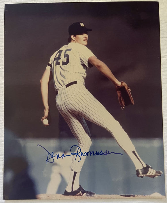 Dennis Rasmussen Signed Autographed Glossy 8x10 Photo - New York Yankees