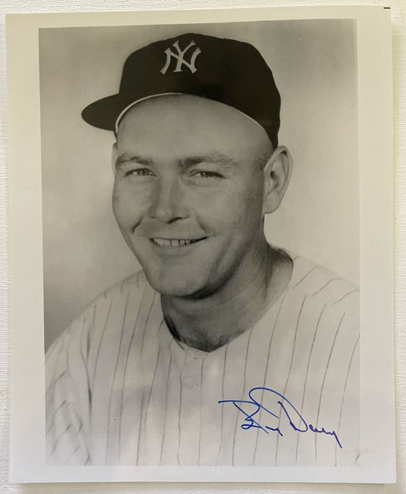 Bud Daley Signed Autographed Vintage Glossy 8x10 Photo - New York Yankees