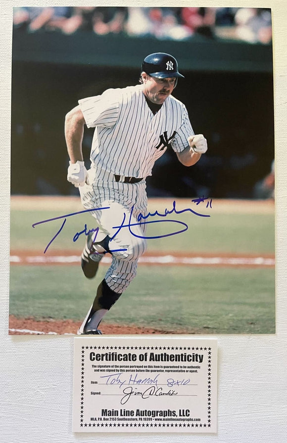 Toby Harrah Signed Autographed Glossy 8x10 Photo - New York Yankees