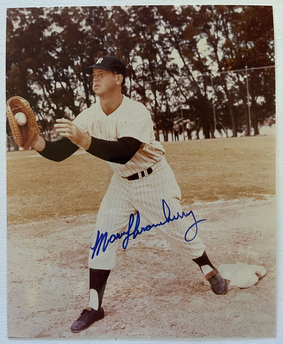 Marv Throneberry (d. 1994) Signed Autographed Glossy 8x10 Photo New York Yankees - Stacks of Plaques